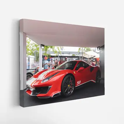 Ferrari 488 Pista Red Racing Car Event