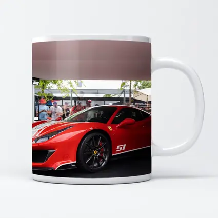 Ferrari 488 Pista Red Racing Car Event