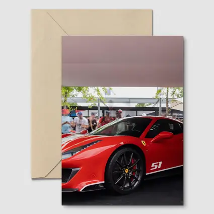 Ferrari 488 Pista Red Racing Car Event