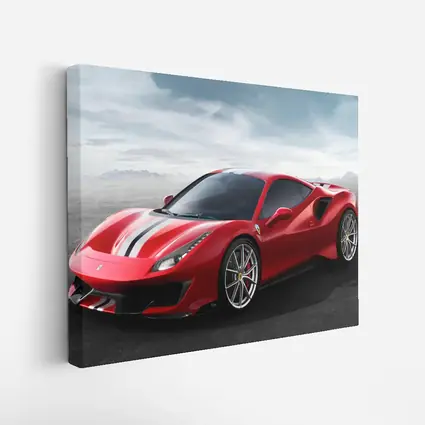 Ferrari 488 Pista Red Supercar Desert Setting