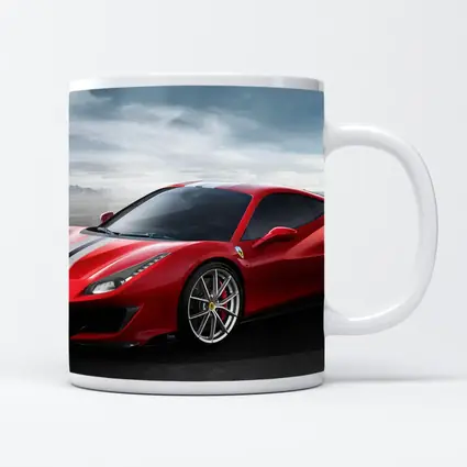 Ferrari 488 Pista Red Supercar Desert Setting