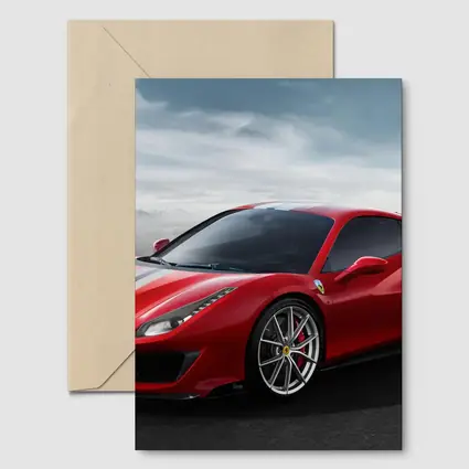 Ferrari 488 Pista Red Supercar Desert Setting