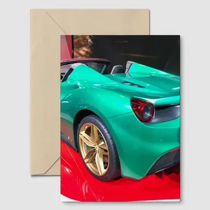 Ferrari 488 Spider Green Gold Wheels Display