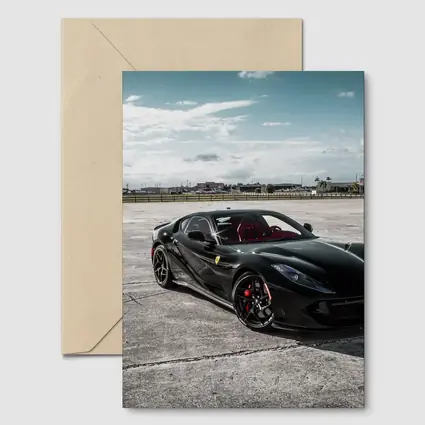 Ferrari 812 Superfast Black On Track