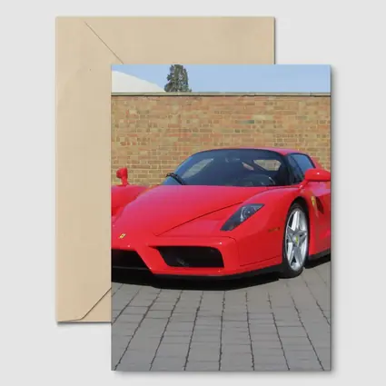 Ferrari Enzo Red Supercar Brick Wall