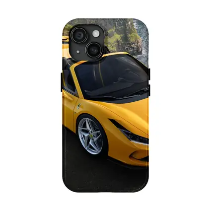 Ferrari F8 Spider Yellow Coastal Cliffside View