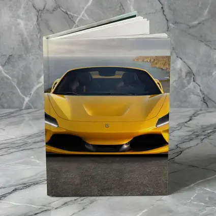 Ferrari F8 Yellow Coastal Cliffside Front View