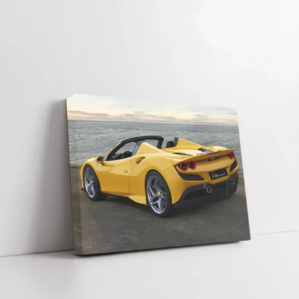 Ferrari F8 Spider Yellow Coastal View