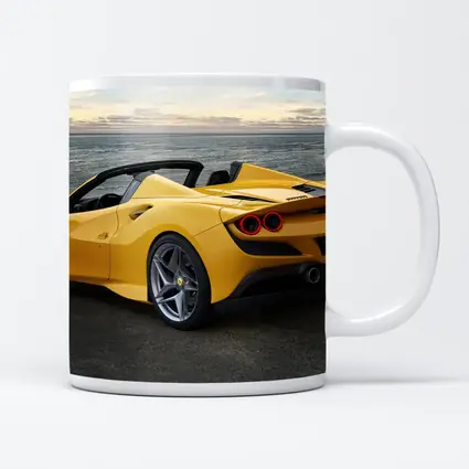 Ferrari F8 Spider Yellow Coastal View