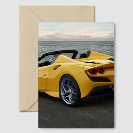 Ferrari F8 Spider Yellow Coastal View