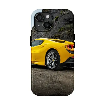 Ferrari F8 Yellow Supercar Rocky Coastal Road
