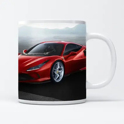Ferrari F8 Tributo Red Mountain Background