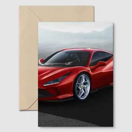Ferrari F8 Tributo Red Mountain Background