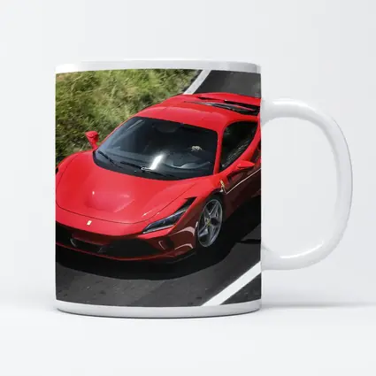 Ferrari F8 Tributo Red Supercar Road