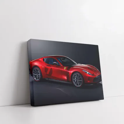 Ferrari Omologata Red Sports Car Dark Studio