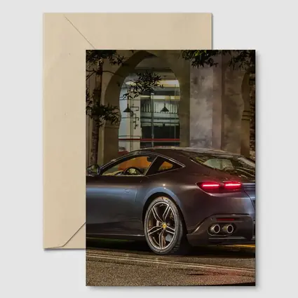 Ferrari Roma Dark Night City Street