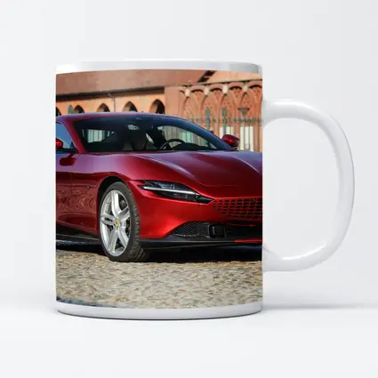 Ferrari Roma Red Coupe Cobblestone Setting