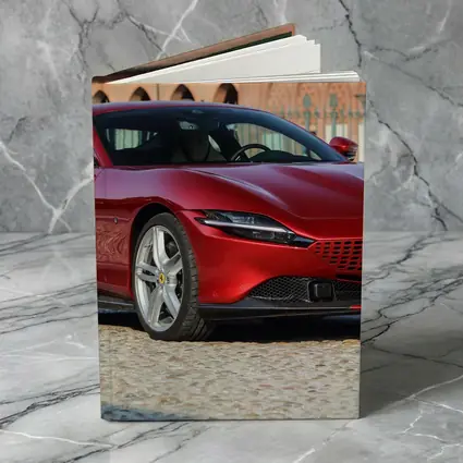 Ferrari Roma Red Coupe Cobblestone Setting