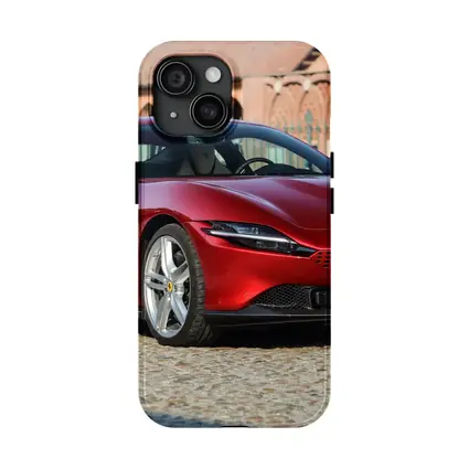 Ferrari Roma Red Coupe Cobblestone Setting