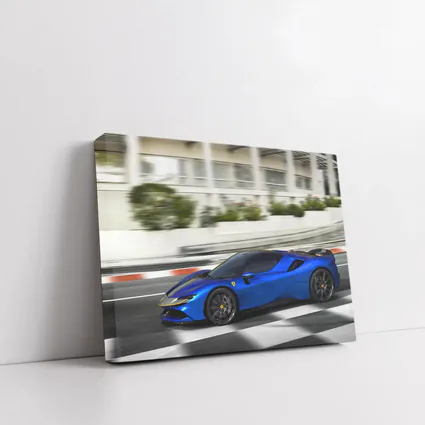 Ferrari SF90 Stradale Blue Racing Track