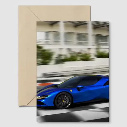 Ferrari SF90 Stradale Blue Racing Track