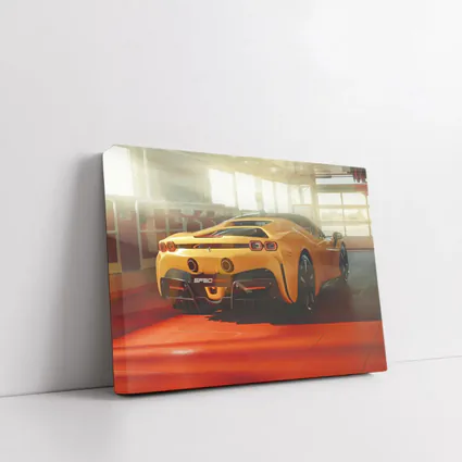 Ferrari SF90 Stradale Yellow Garage Shot