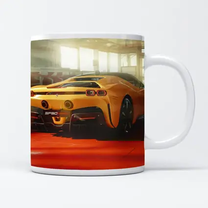 Ferrari SF90 Stradale Yellow Garage Shot