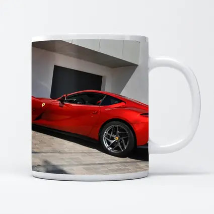 Ferrari 812 Superfast Red Outdoor Showroom