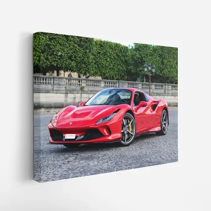 Ferrari F8 Tributo Red Paris Streets