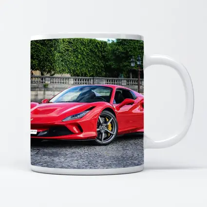 Ferrari F8 Tributo Red Paris Streets