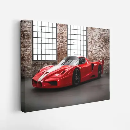 Ferrari FXX Red Supercar Industrial Garage