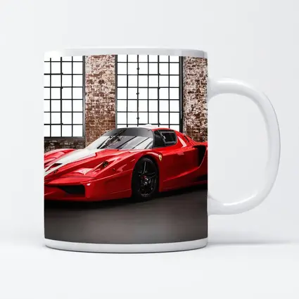 Ferrari FXX Red Supercar Industrial Garage