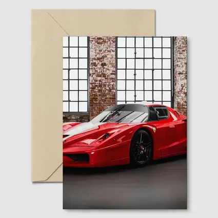 Ferrari FXX Red Supercar Industrial Garage