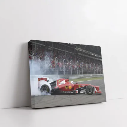 Ferrari Formula One Car Burnout Crowd