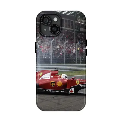 Ferrari Formula One Car Burnout Crowd