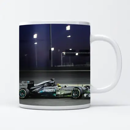 Mercedes AMG F1 Car Night Race Track