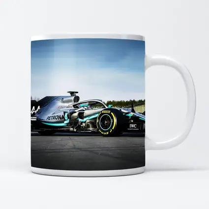 Mercedes Formula One Car on Race Track