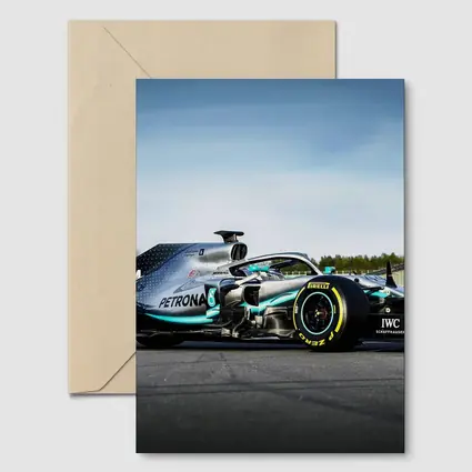 Mercedes Formula One Car on Race Track