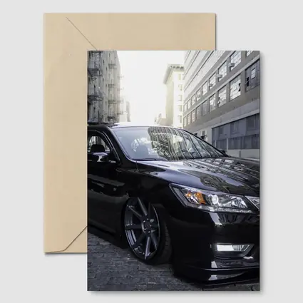 Honda Accord Slammed Black Urban Street