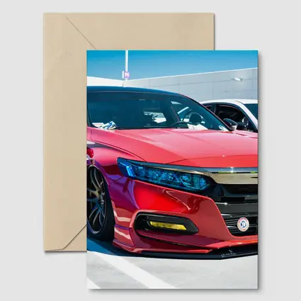 Honda Accord Slammed Red Car Show