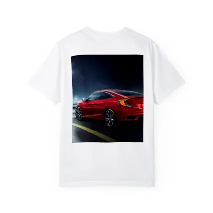 Honda Civic Coupe Red Night Street