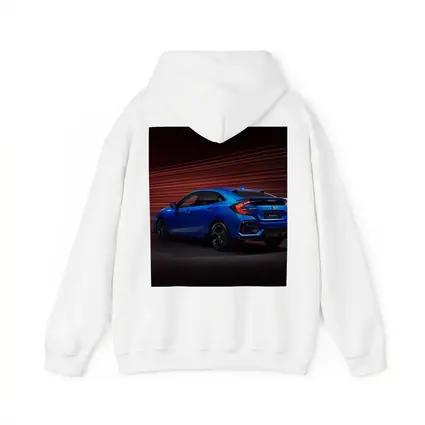 Honda Civic Hatchback Blue Neon Light Streaks