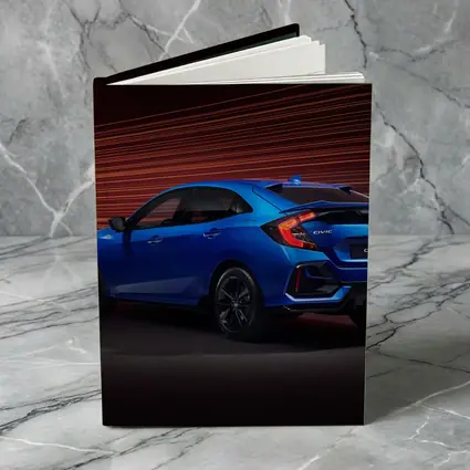 Honda Civic Hatchback Blue Neon Light Streaks