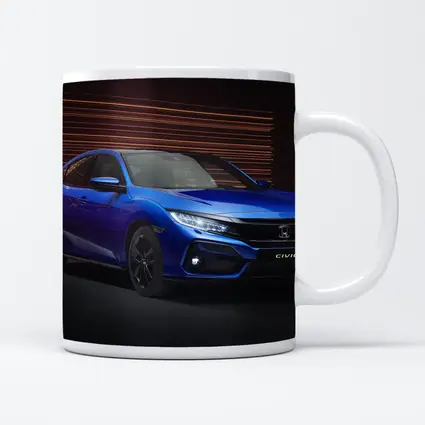 Honda Civic Hatchback Blue Studio Dark Background