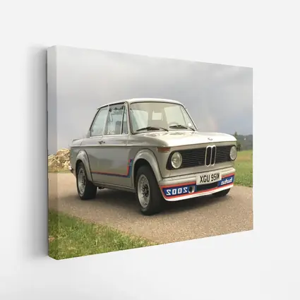 BMW 2002 Turbo Classic Silver Road Scene