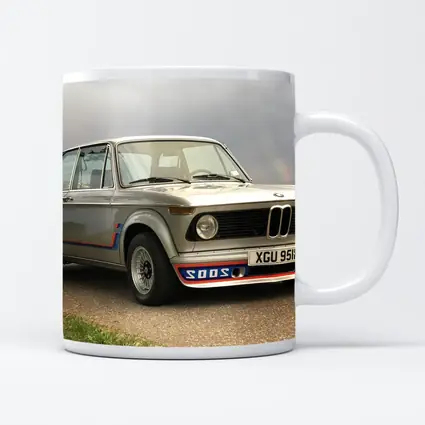 BMW 2002 Turbo Classic Silver Road Scene