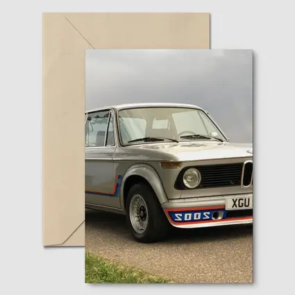 BMW 2002 Turbo Classic Silver Road Scene