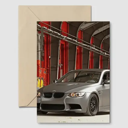 BMW M3 Matte Gray Abandoned Industrial Building