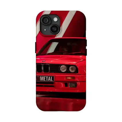 BMW E30 Red Classic Car Dark Studio