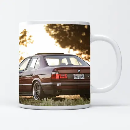 BMW E34 525i Sedan Golden Hour Park